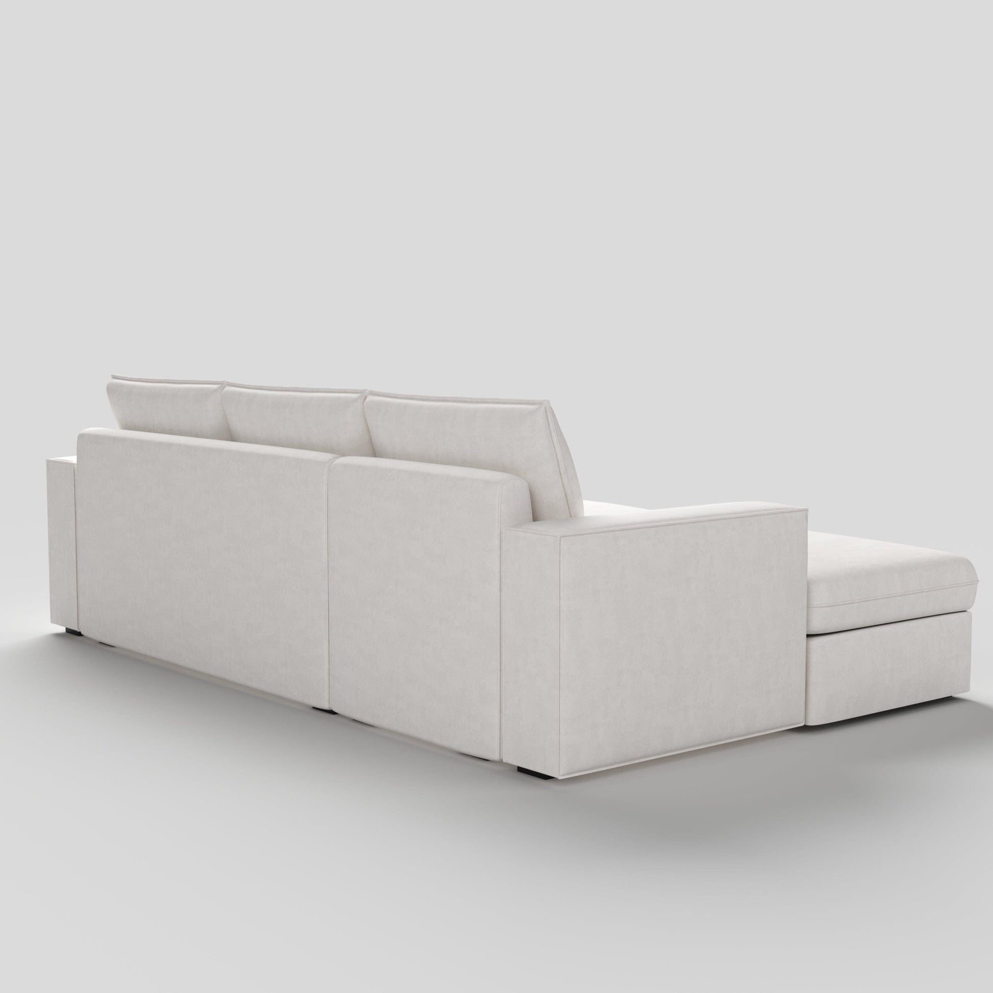Cottonfy Creamy Tofu Block Pullout Sofa Bed with Storage - House Comfort