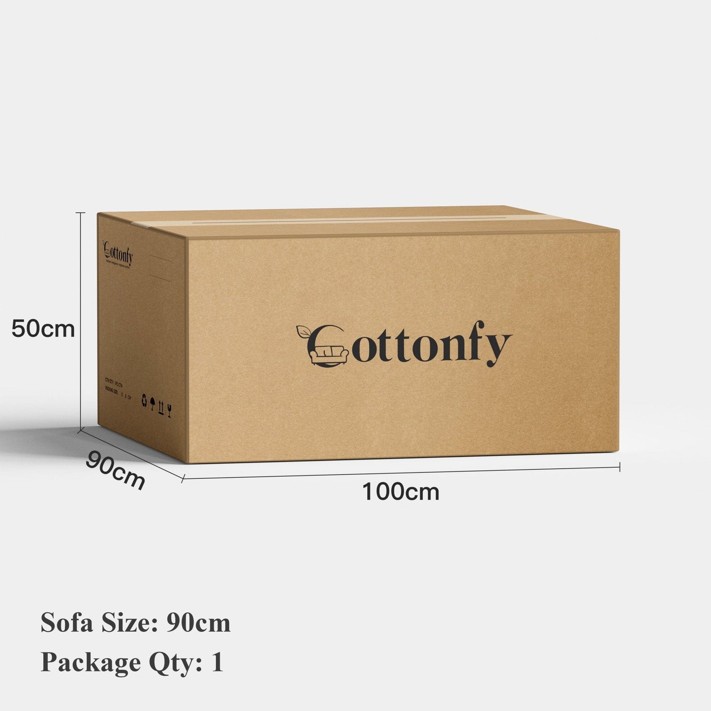 Cottonfy Elegant Linen Tofu Block Fabric Down Sofa - House Comfort