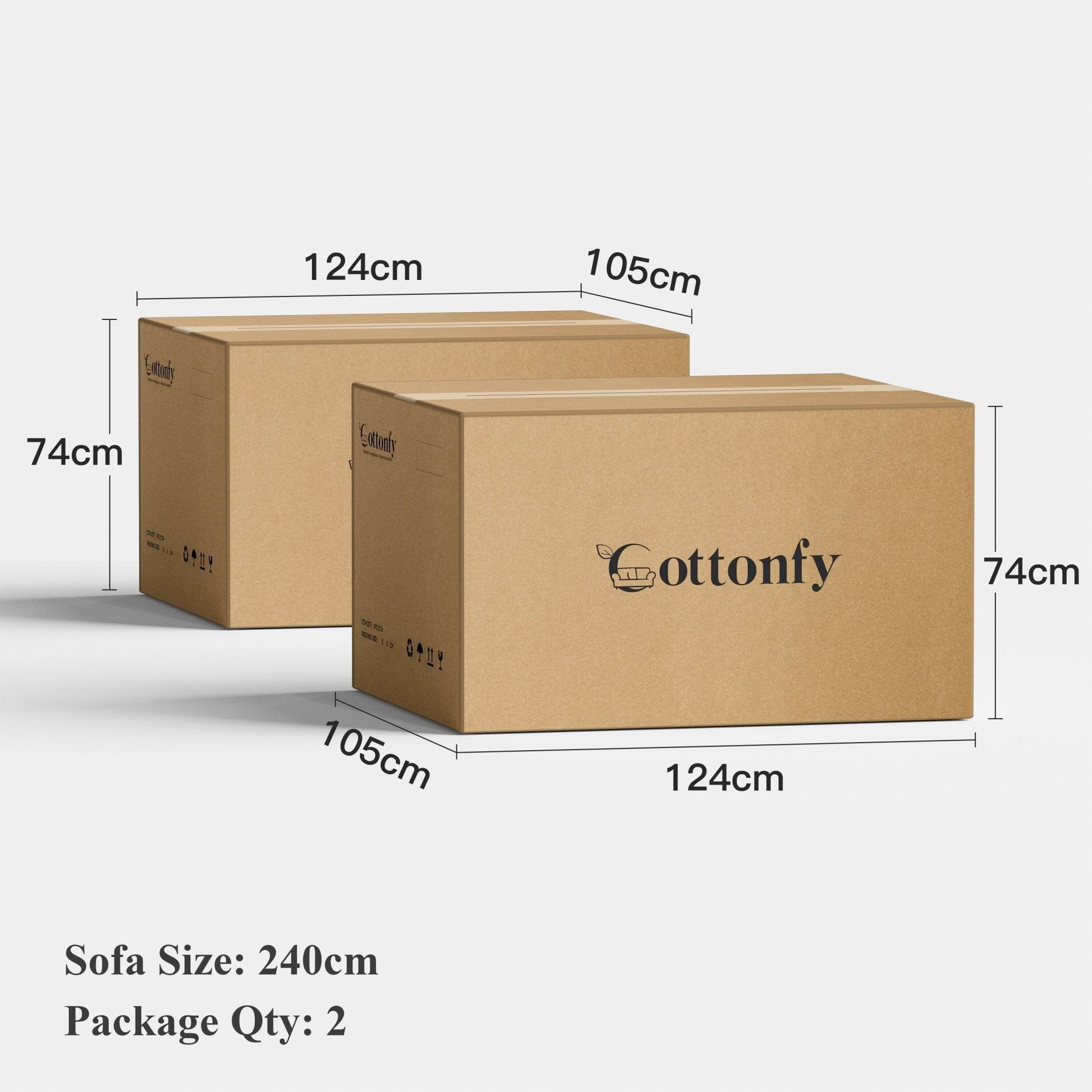 Cottonfy Elegant Linen Tofu Block Fabric Down Sofa - House Comfort