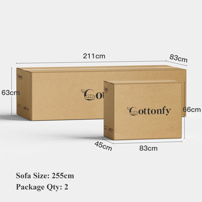 Cottonfy Multifunctional Sleeper 3 Seater Sofa Bed with Storage Space - House Comfort