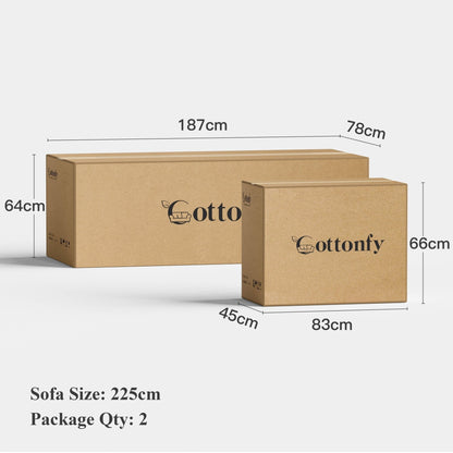 Cottonfy Multifunctional Sleeper 3 Seater Sofa Bed with Storage Space - House Comfort