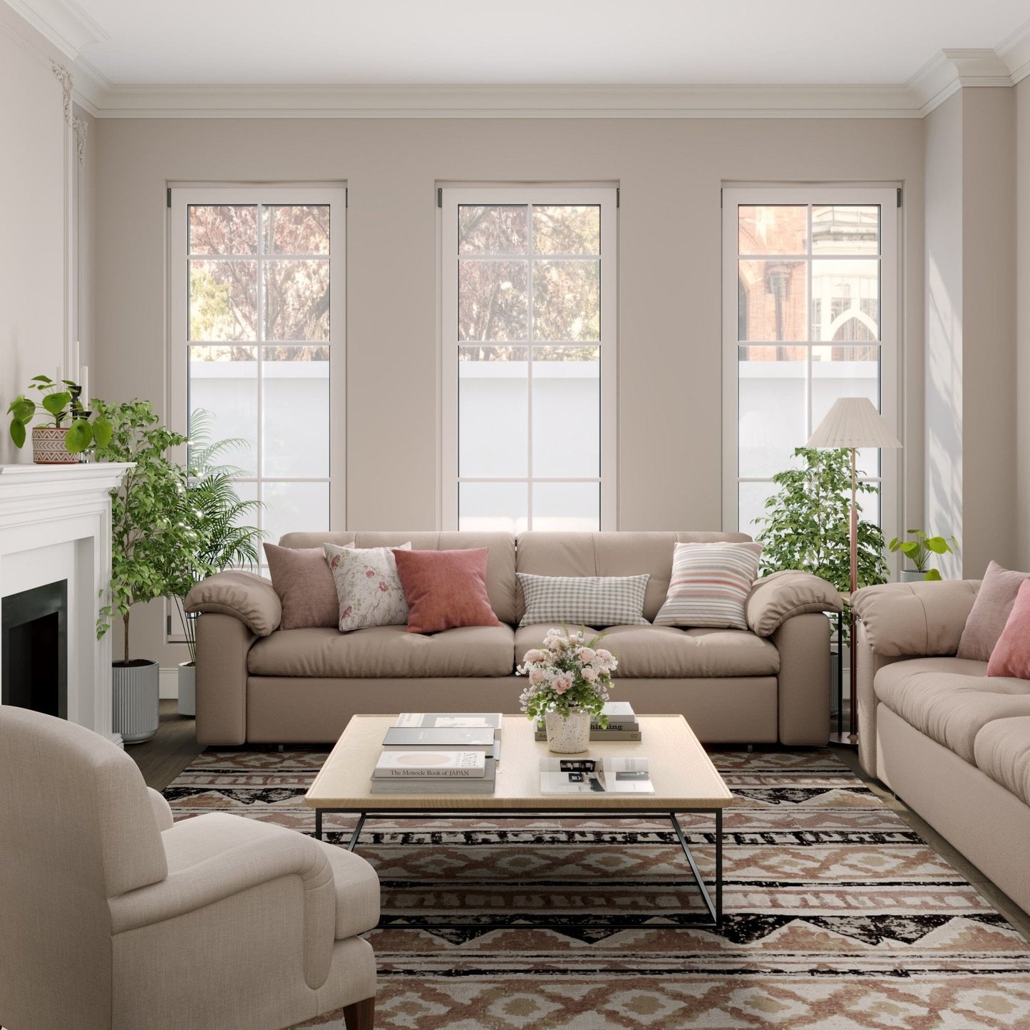 Cottonfy Multifunctional Sleeper 3 Seater Sofa Bed with Storage Space - House Comfort