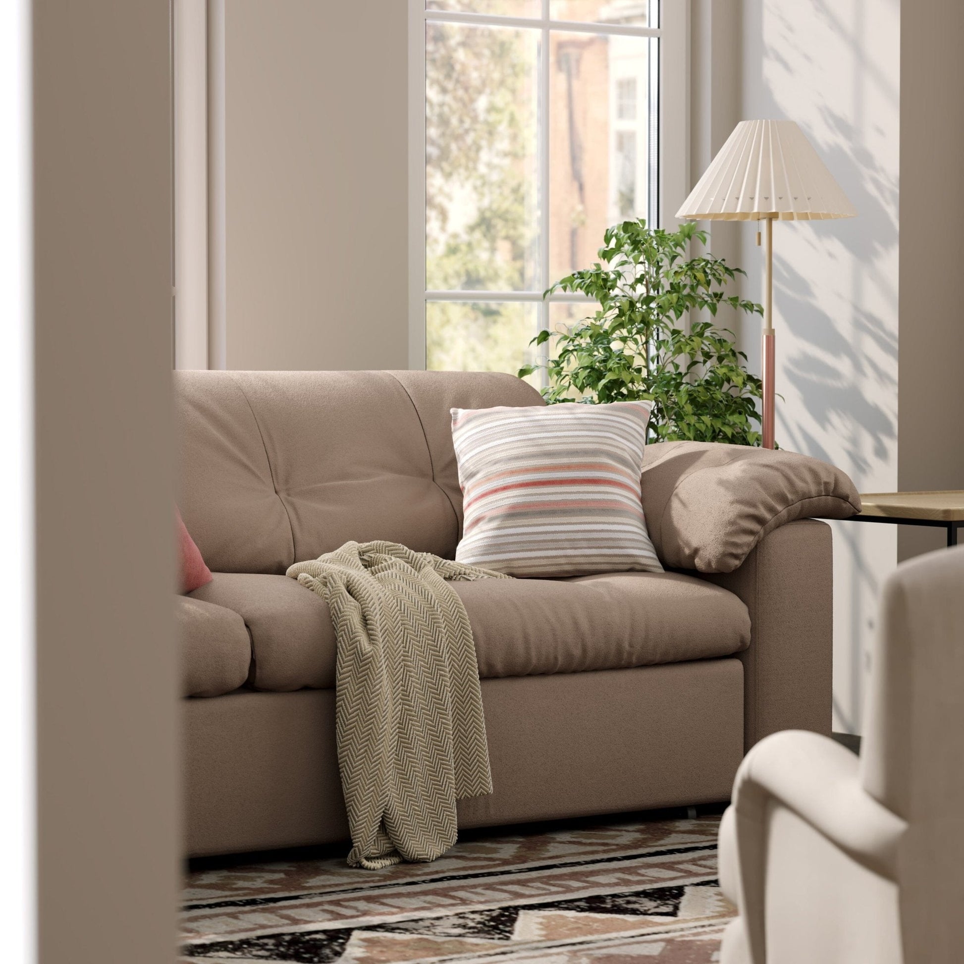 Cottonfy Multifunctional Sleeper 3 Seater Sofa Bed with Storage Space - House Comfort