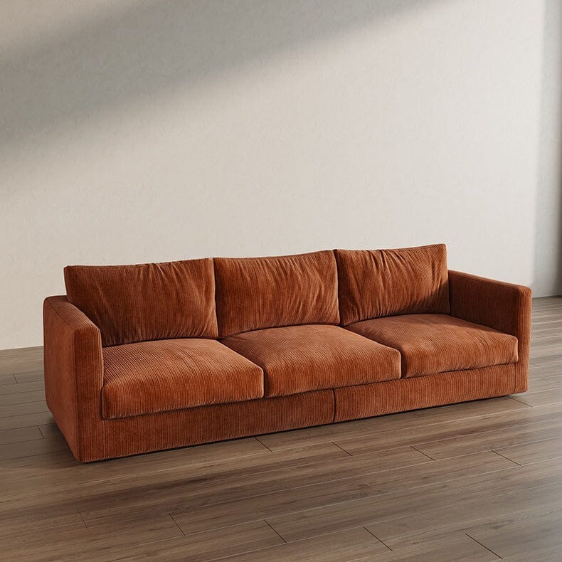 Cottonfy Retro Elegance Luxe Fabric Sofa with Mid - Century Charm - House Comfort