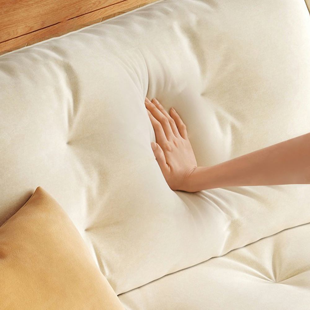 Cottonfy Solid Wood Folding Sofa Bed with Sleeper Chaise - House Comfort