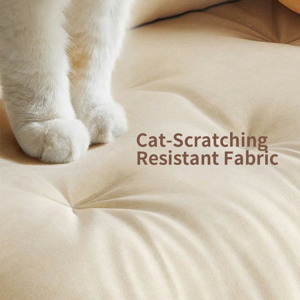 Cottonfy Solid Wood Folding Sofa Bed with Sleeper Chaise - House Comfort