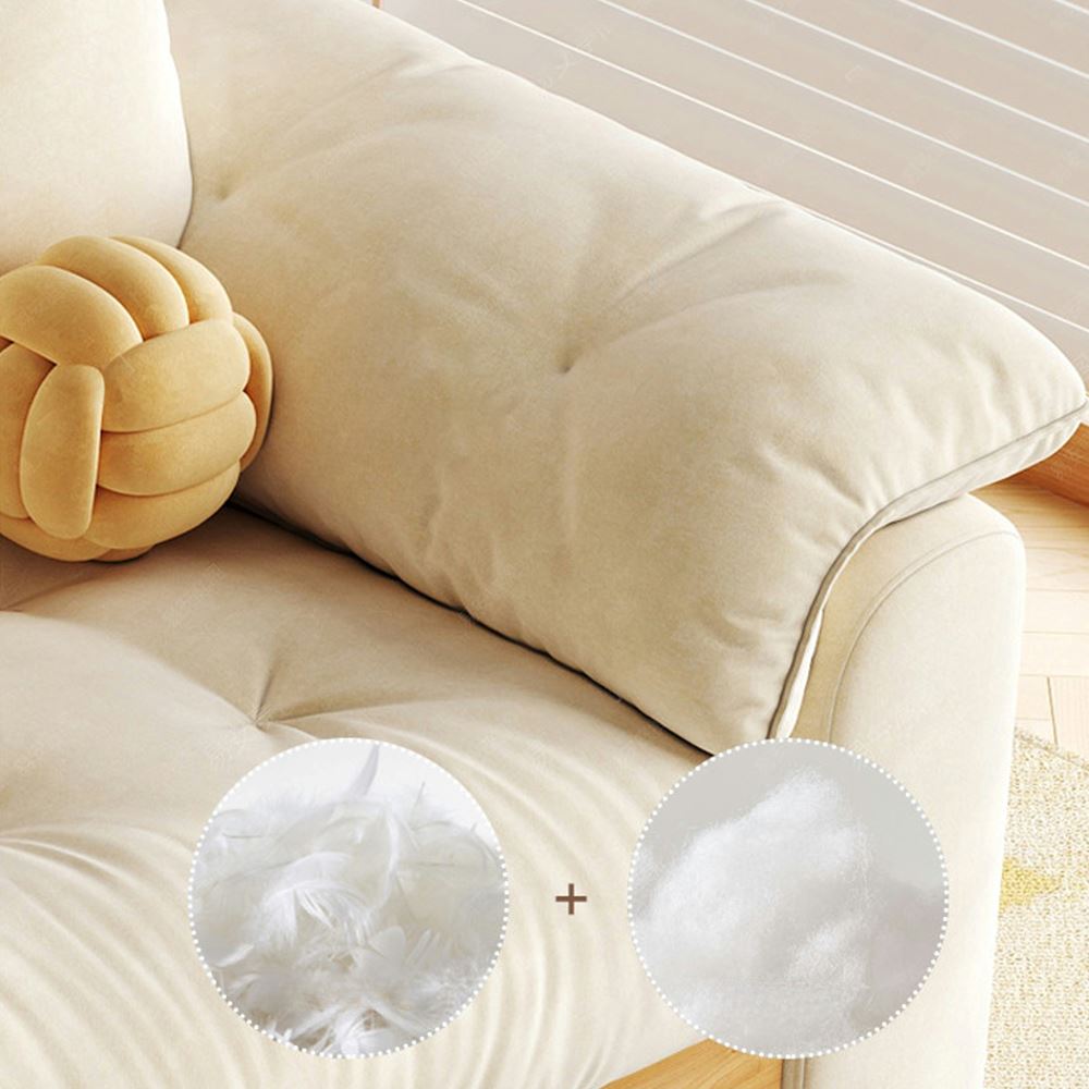 Cottonfy Solid Wood Folding Sofa Bed with Sleeper Chaise - House Comfort