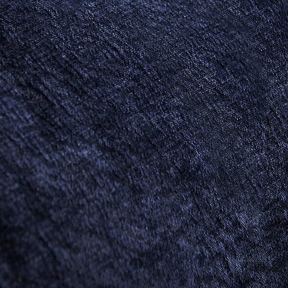 Cottonfy Tofu Block Vintage Chenille Fabric Sofa Stain Resistant Navy Blue - House Comfort