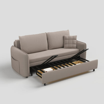 Cottonfy Upgrade Adjustable Multifunctional 3 Seater Sofa Bed with Storage Space - House Comfort