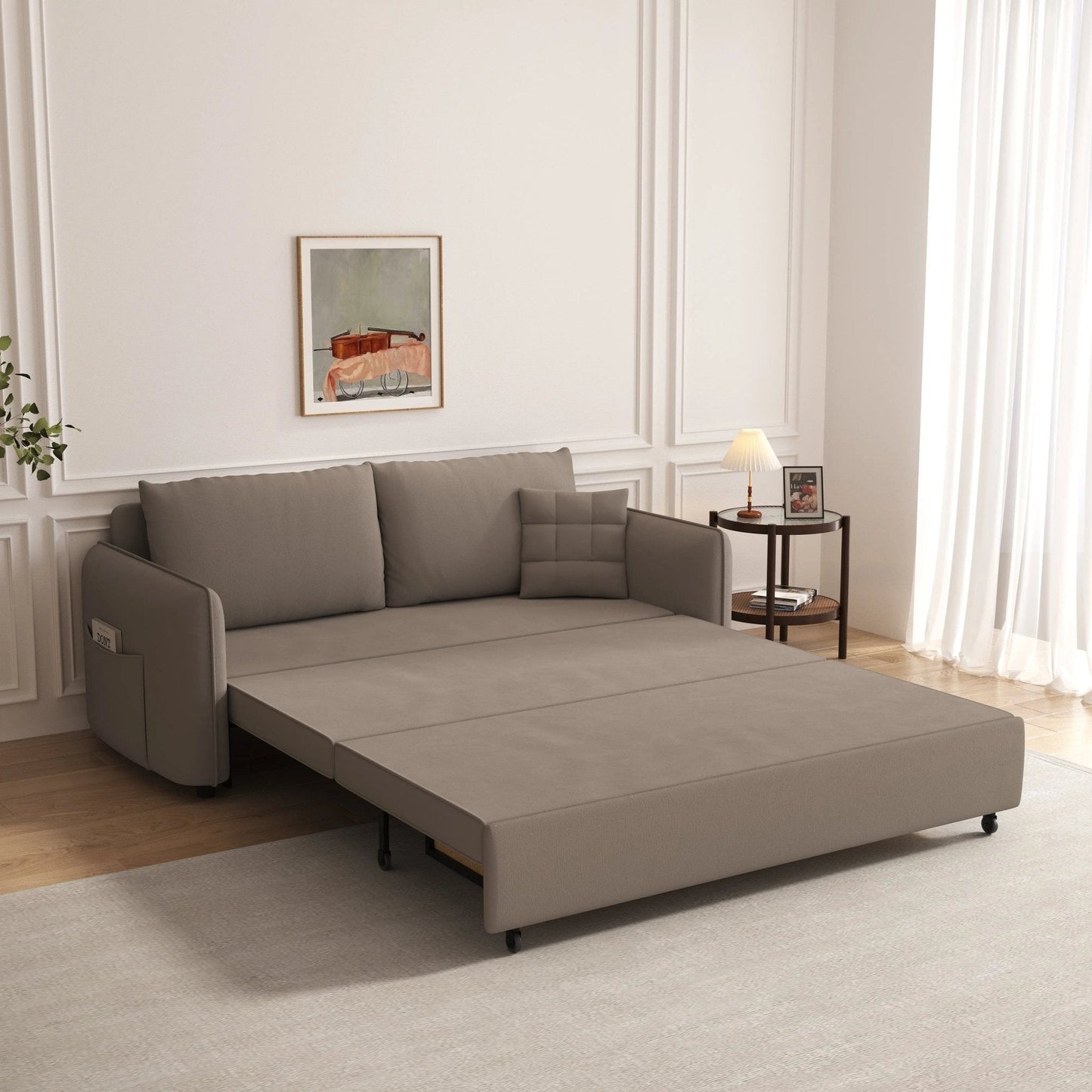 Cottonfy Upgrade Adjustable Multifunctional 3 Seater Sofa Bed with Storage Space - House Comfort