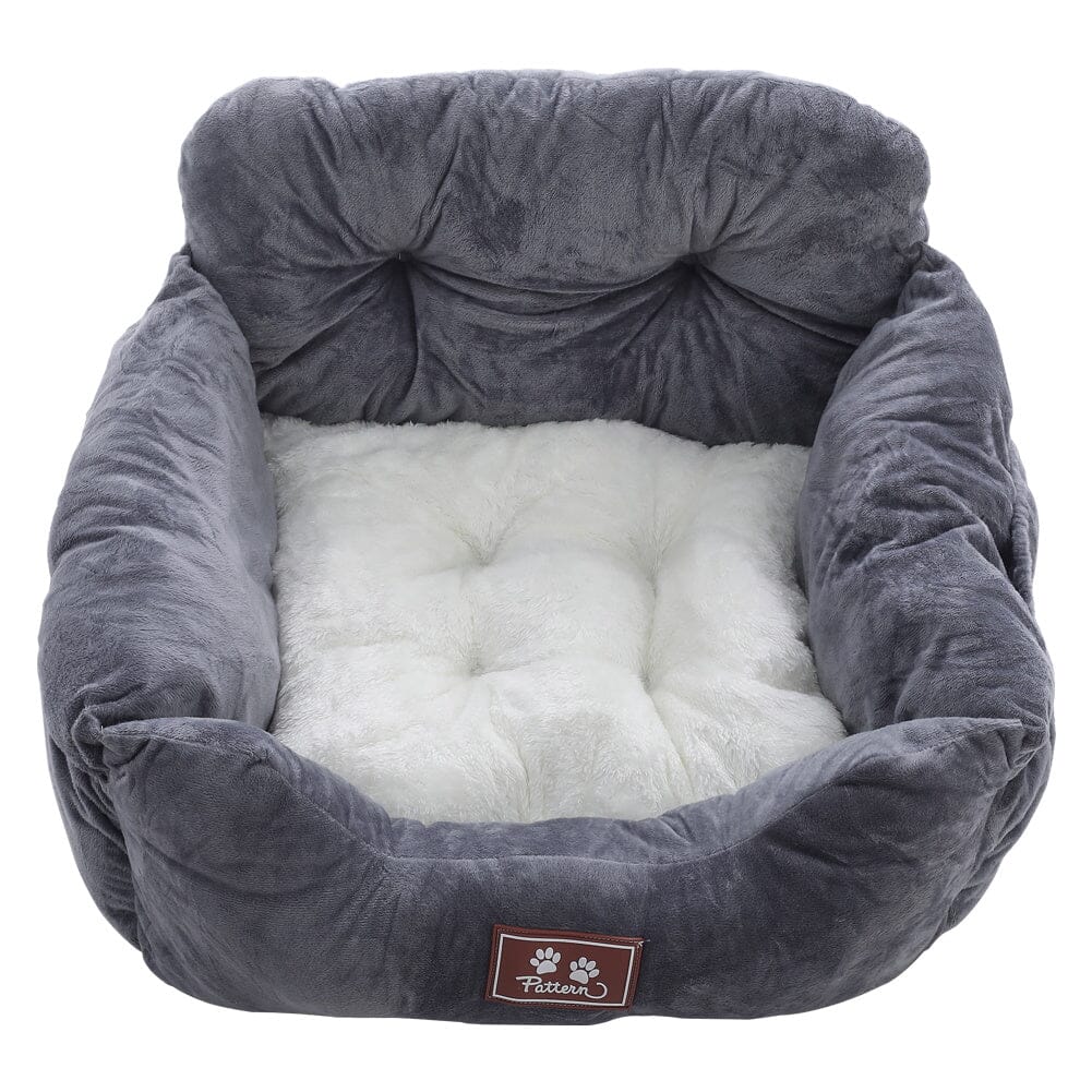 Cozy Dog Car Seat Bed with Storage Pocket and Adjustable Strap - House Comfort