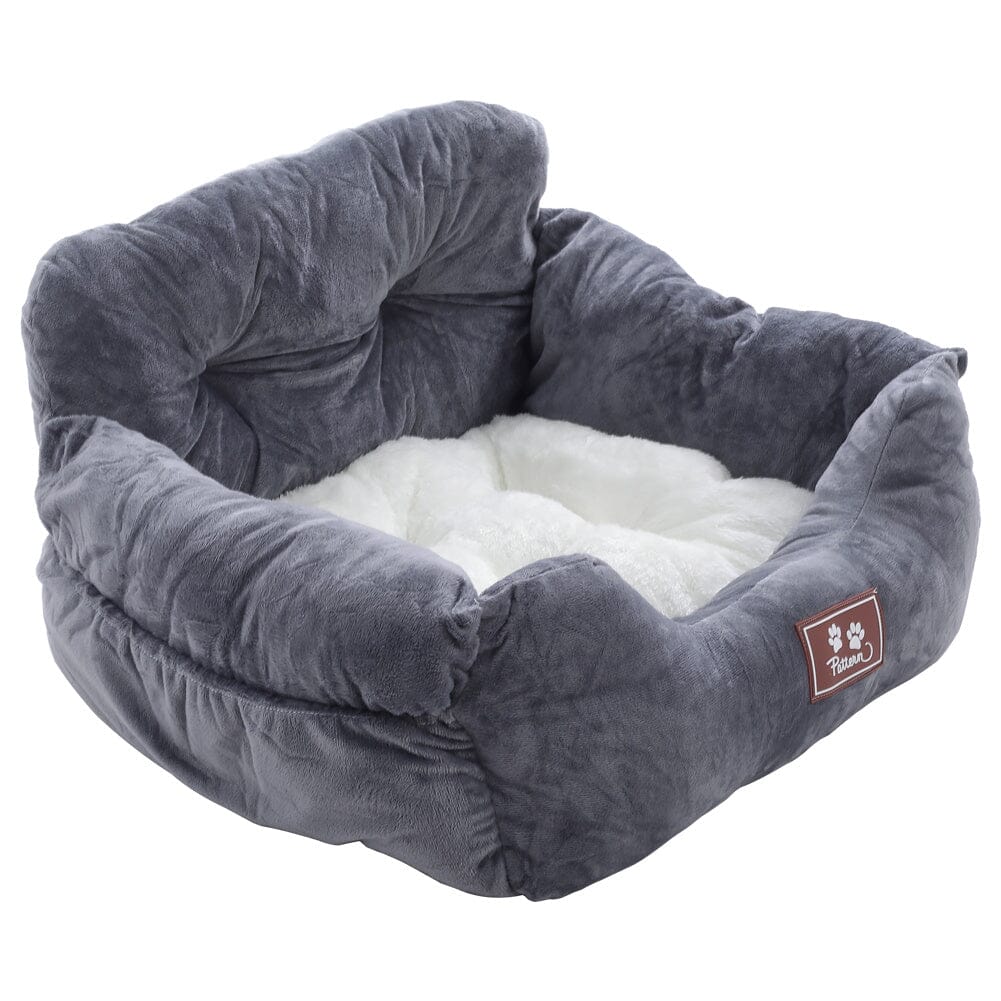 Cozy Dog Car Seat Bed with Storage Pocket and Adjustable Strap - House Comfort