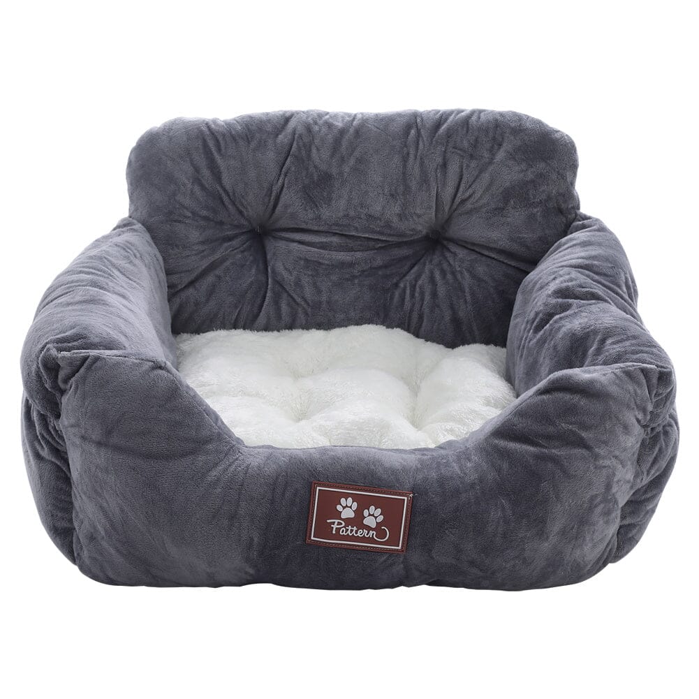 Cozy Dog Car Seat Bed with Storage Pocket and Adjustable Strap - House Comfort