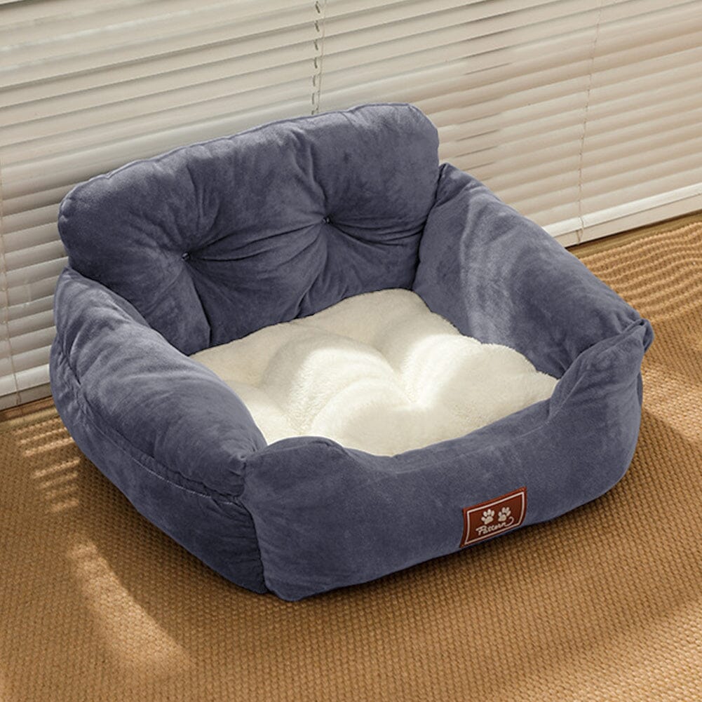 Cozy Dog Car Seat Bed with Storage Pocket and Adjustable Strap - House Comfort