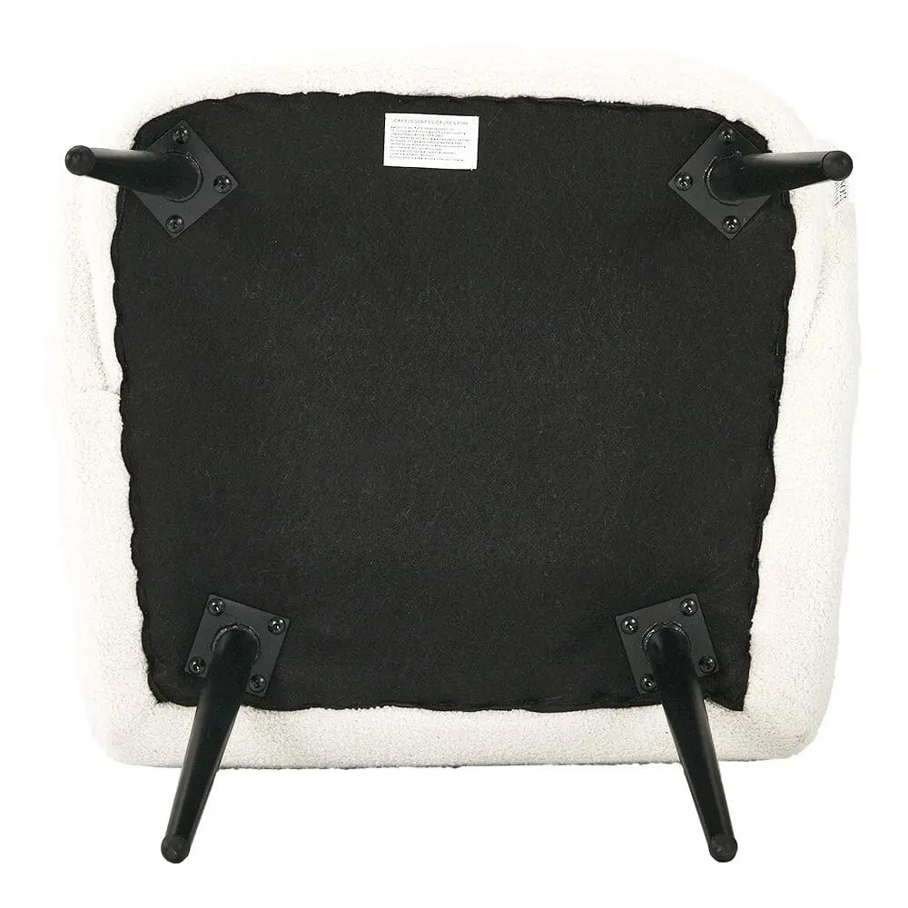 Curved Armrest Teddy Fleece Leisure Chair - House Comfort