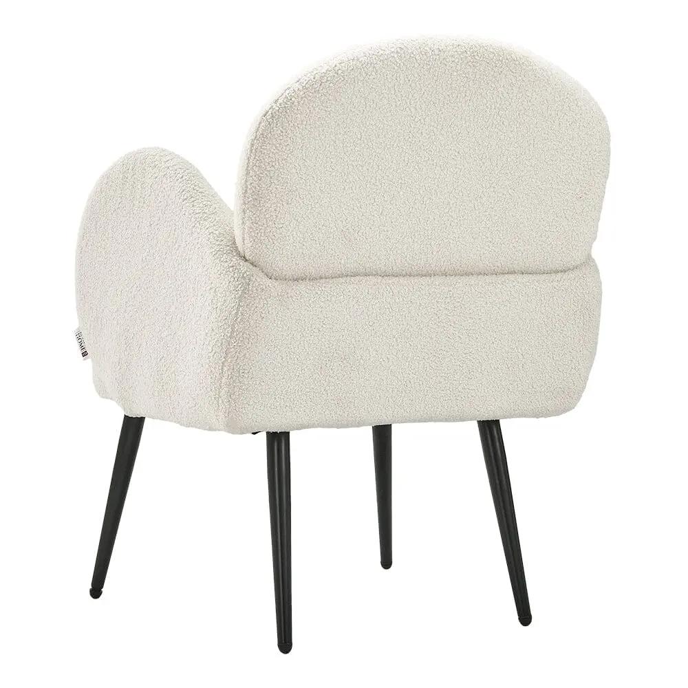 Curved Armrest Teddy Fleece Leisure Chair - House Comfort