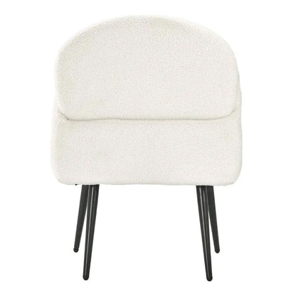 Curved Armrest Teddy Fleece Leisure Chair - House Comfort
