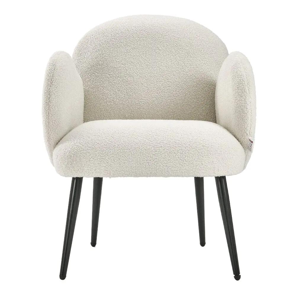 Curved Armrest Teddy Fleece Leisure Chair - House Comfort