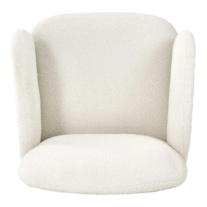 Curved Armrest Teddy Fleece Leisure Chair - House Comfort