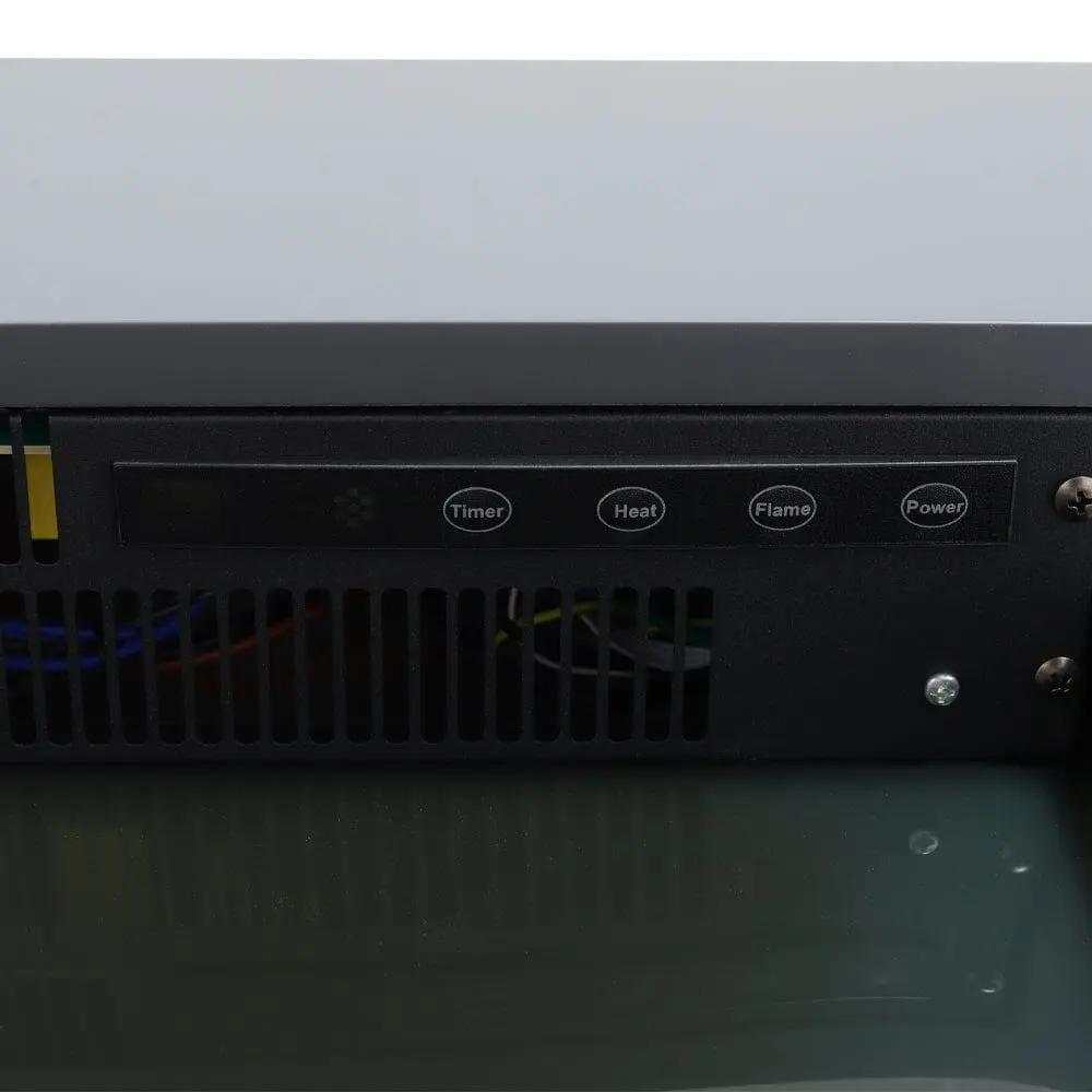 Dark Grey Freestanding Electric Fireplace with Stand - House Comfort