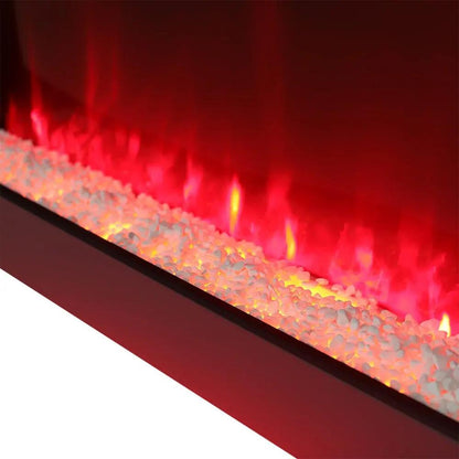 Dark Grey Freestanding Electric Fireplace with Stand - House Comfort