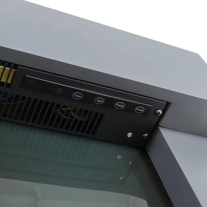 Dark Grey Freestanding Electric Fireplace with Stand - House Comfort