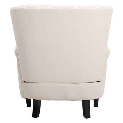 Deep Cushioned Armchair Channel Accent Chair with Nailhead Trim - House Comfort