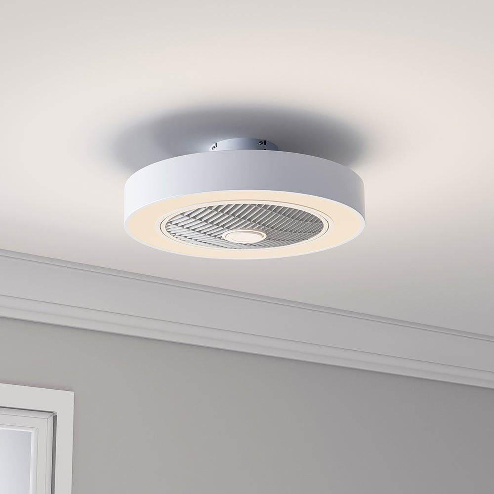 Dia 55cmCeiling Fan with 3 Colour LED Light and Remote Control - House Comfort