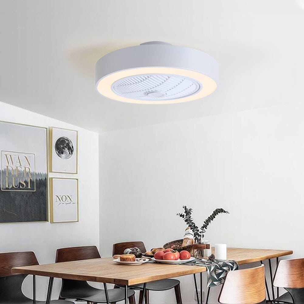 Dia 55cmCeiling Fan with 3 Colour LED Light and Remote Control - House Comfort