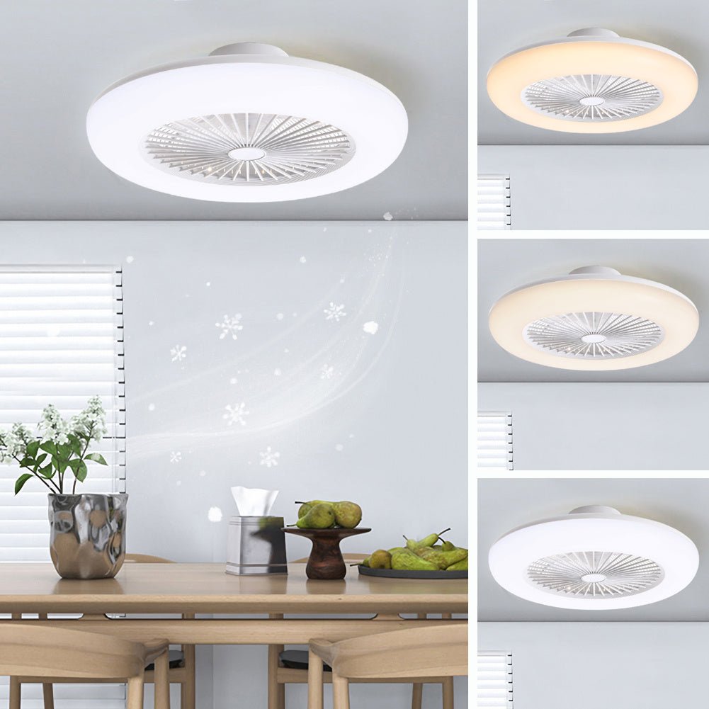 Dia 55cmCeiling Fan with 3 Colour LED Light and Remote Control - House Comfort