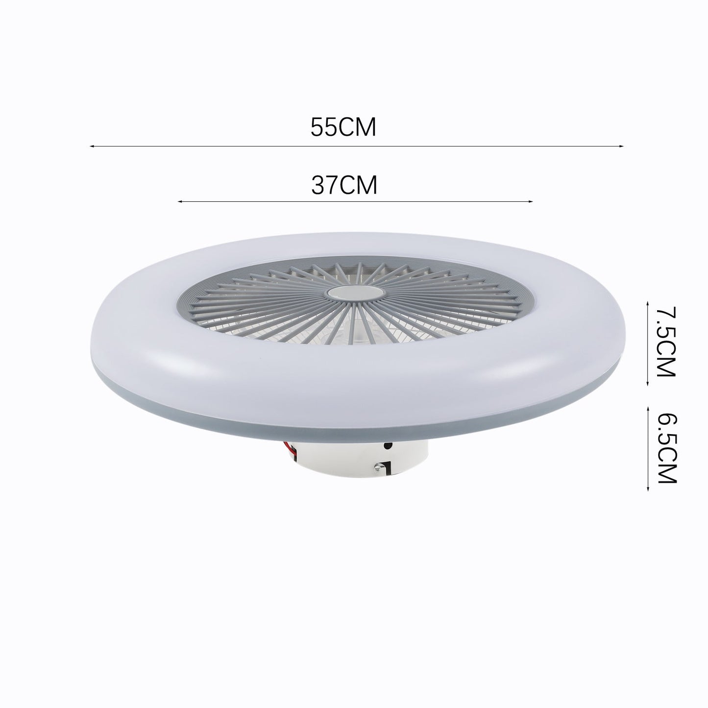 Dia 55cmCeiling Fan with 3 Colour LED Light and Remote Control - House Comfort
