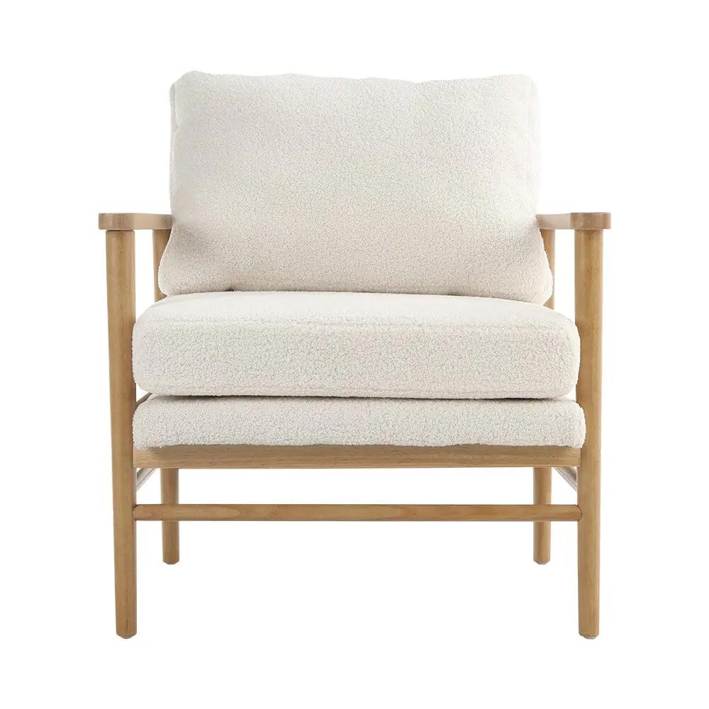 Direct Teddy Bear Fur Wooden Armchair - House Comfort