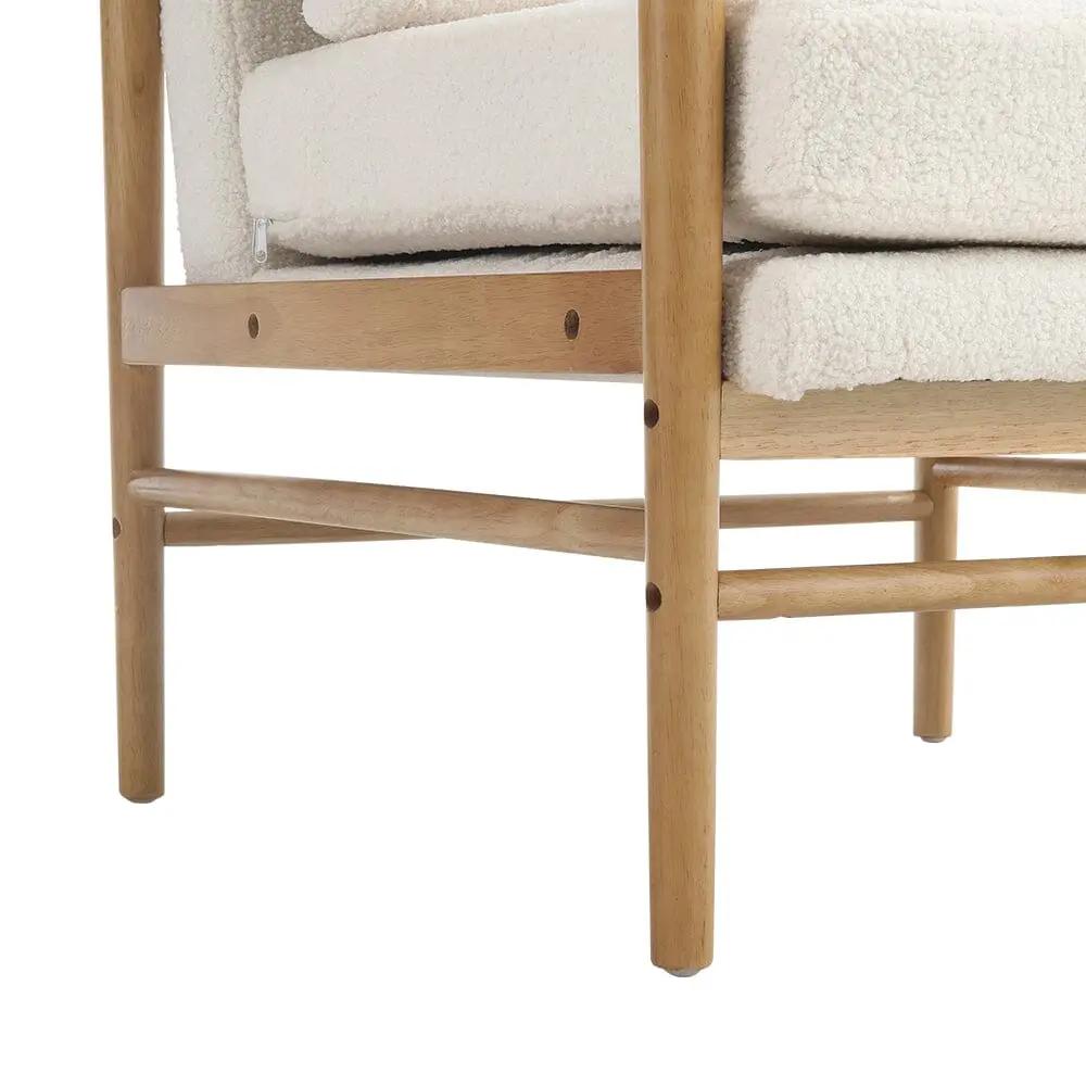 Direct Teddy Bear Fur Wooden Armchair - House Comfort
