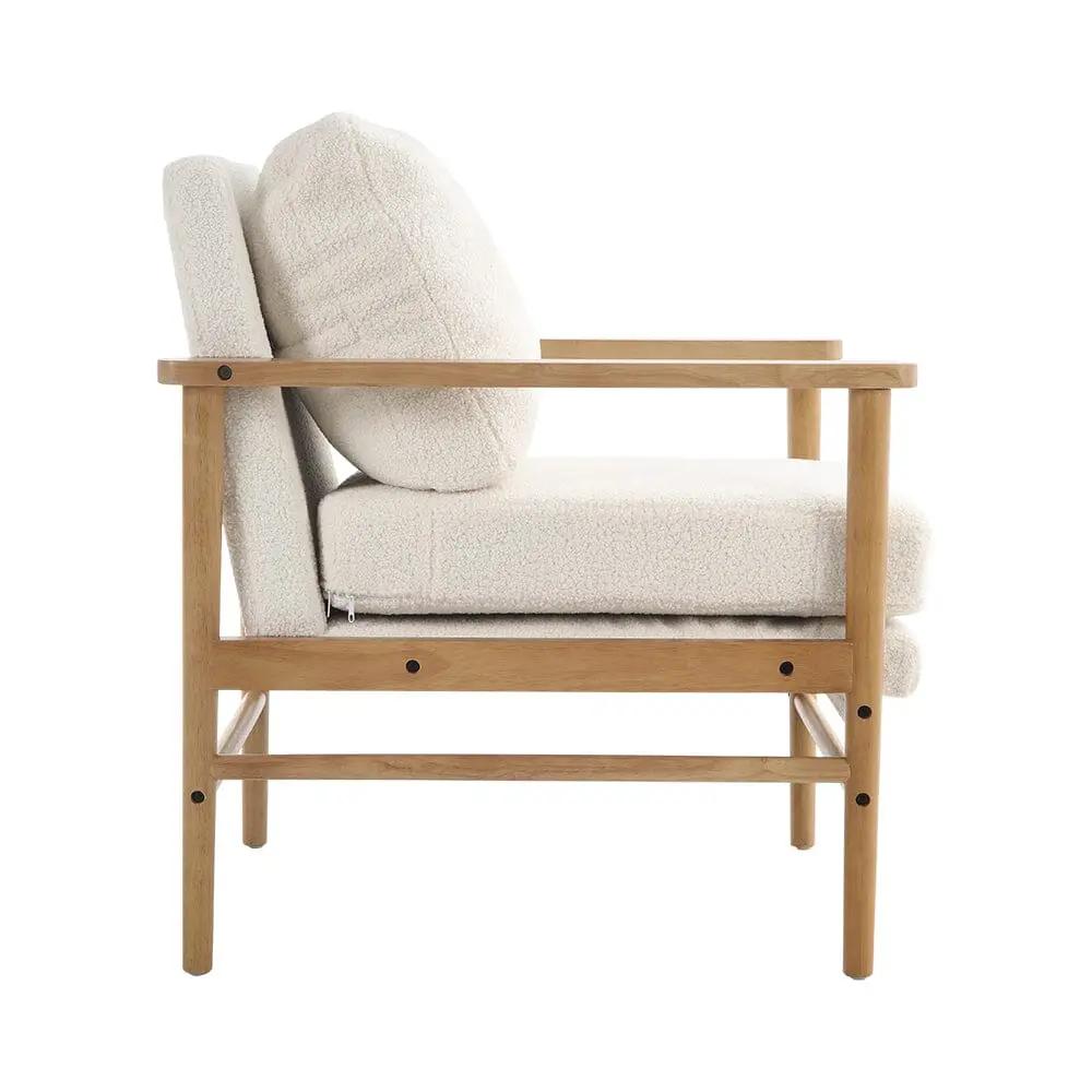 Direct Teddy Bear Fur Wooden Armchair - House Comfort