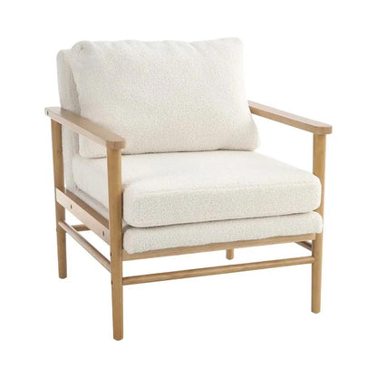 Direct Teddy Bear Fur Wooden Armchair - House Comfort