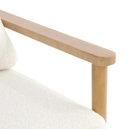 Direct Teddy Bear Fur Wooden Armchair - House Comfort