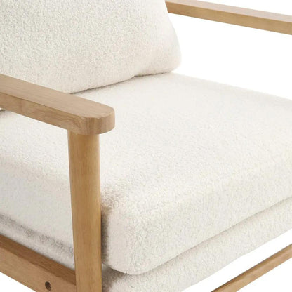 Direct Teddy Bear Fur Wooden Armchair - House Comfort