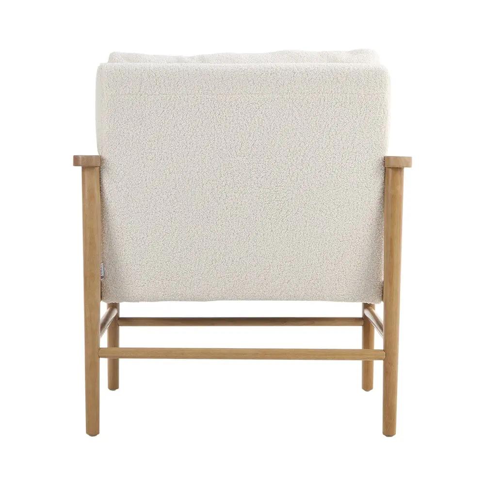 Direct Teddy Bear Fur Wooden Armchair - House Comfort