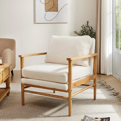 Direct Teddy Bear Fur Wooden Armchair - House Comfort
