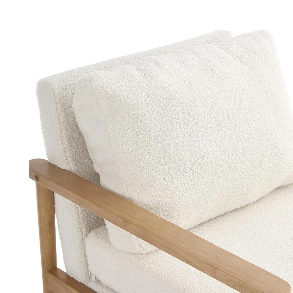Direct Teddy Bear Fur Wooden Armchair - House Comfort