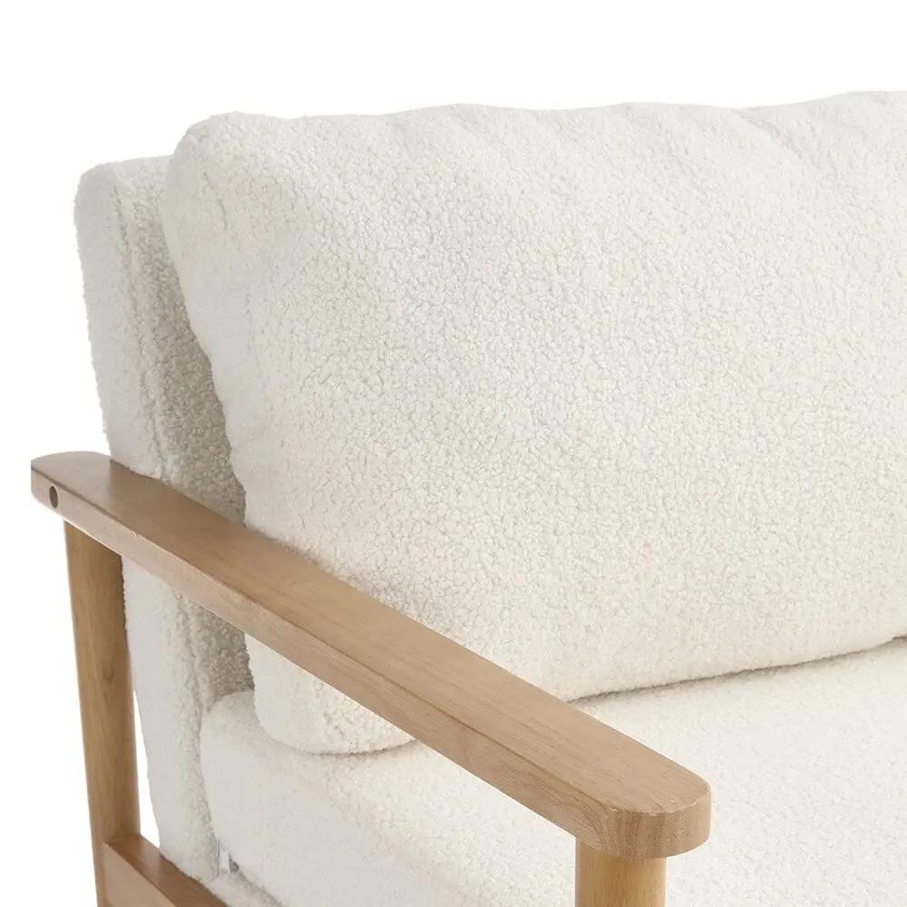 Direct Teddy Bear Fur Wooden Armchair - House Comfort