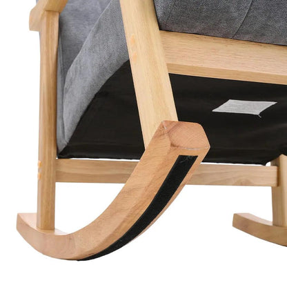 Direct Velvet Upholstered Tufting Rocking Chair - House Comfort