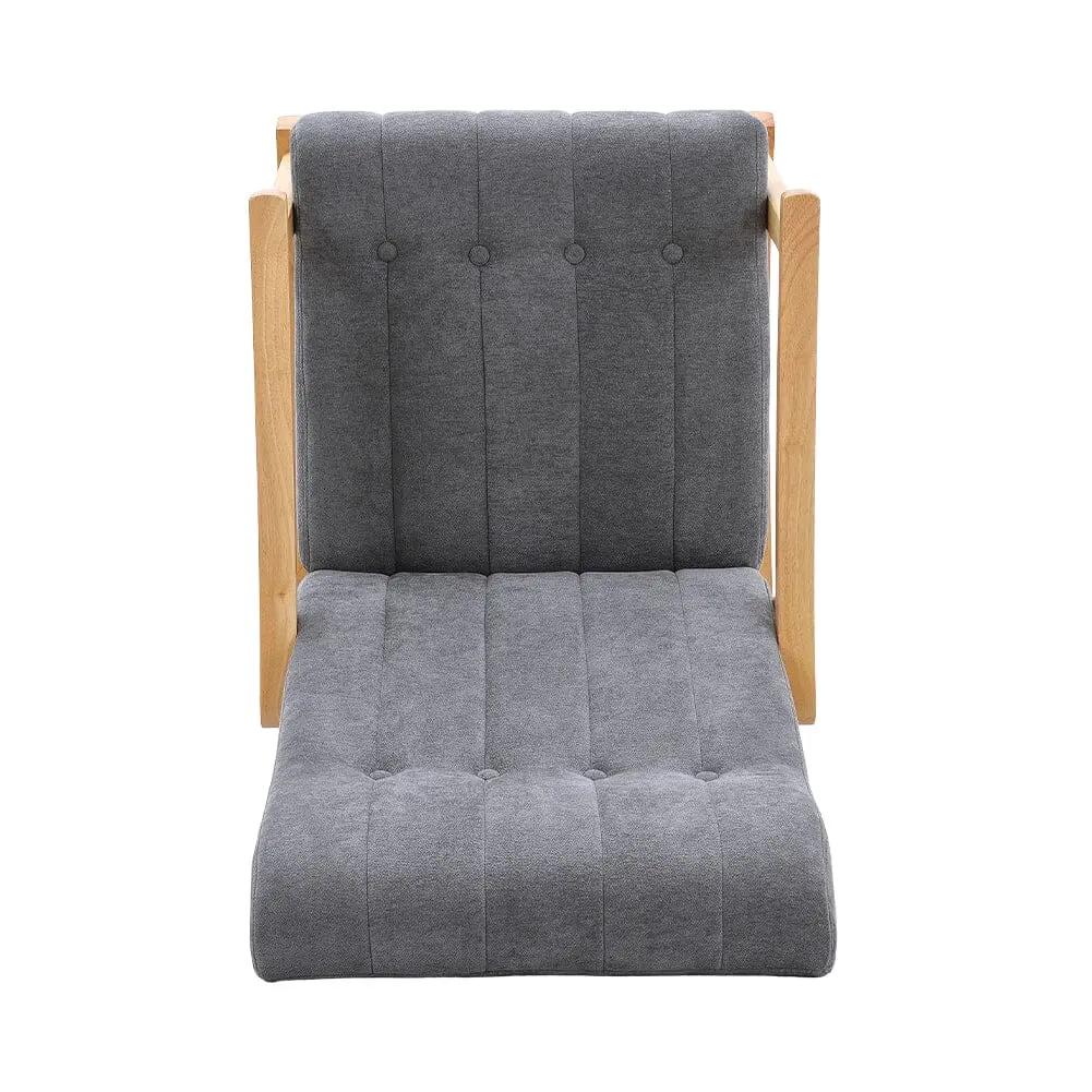 Direct Velvet Upholstered Tufting Rocking Chair - House Comfort