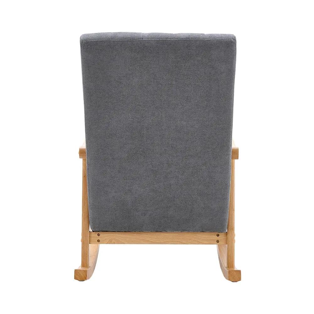 Direct Velvet Upholstered Tufting Rocking Chair - House Comfort