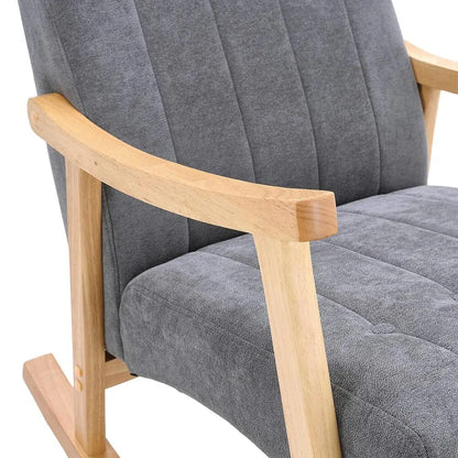 Direct Velvet Upholstered Tufting Rocking Chair - House Comfort