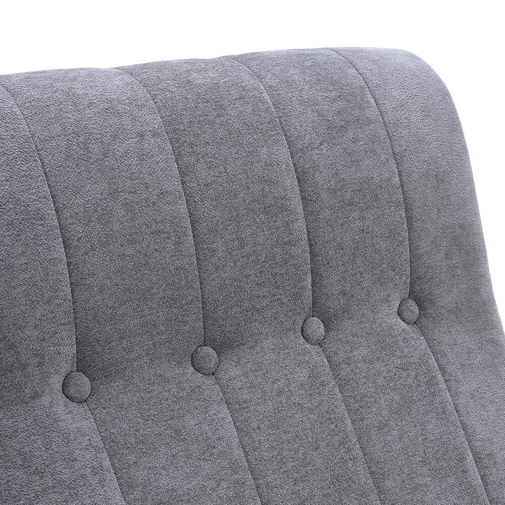 Direct Velvet Upholstered Tufting Rocking Chair - House Comfort