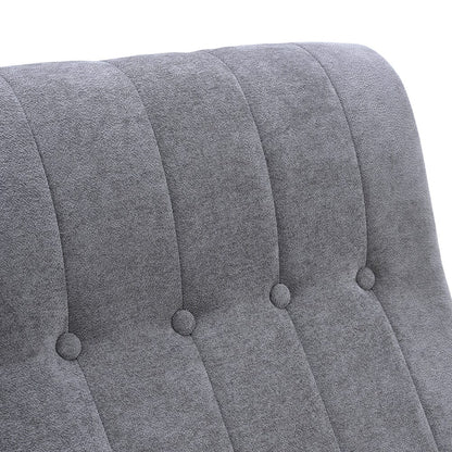 Direct Velvet Upholstered Tufting Rocking Chair - House Comfort