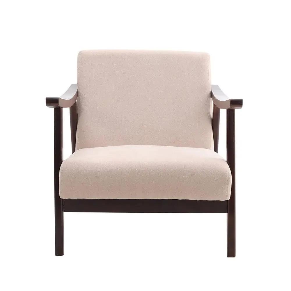 Direct Wooden Single Armchair Sofa Accent Chair Fabric - House Comfort