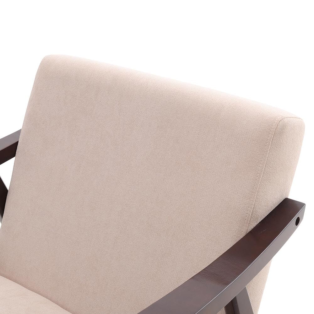 Direct Wooden Single Armchair Sofa Accent Chair Fabric - House Comfort
