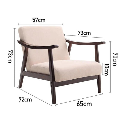 Direct Wooden Single Armchair Sofa Accent Chair Fabric - House Comfort